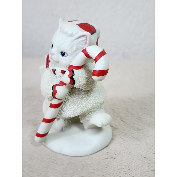 Lefton Kitty Snowflake White Figurine Year 1992 Christmas Holidays 3 1/4" Vtg - Picture 5 of 12
